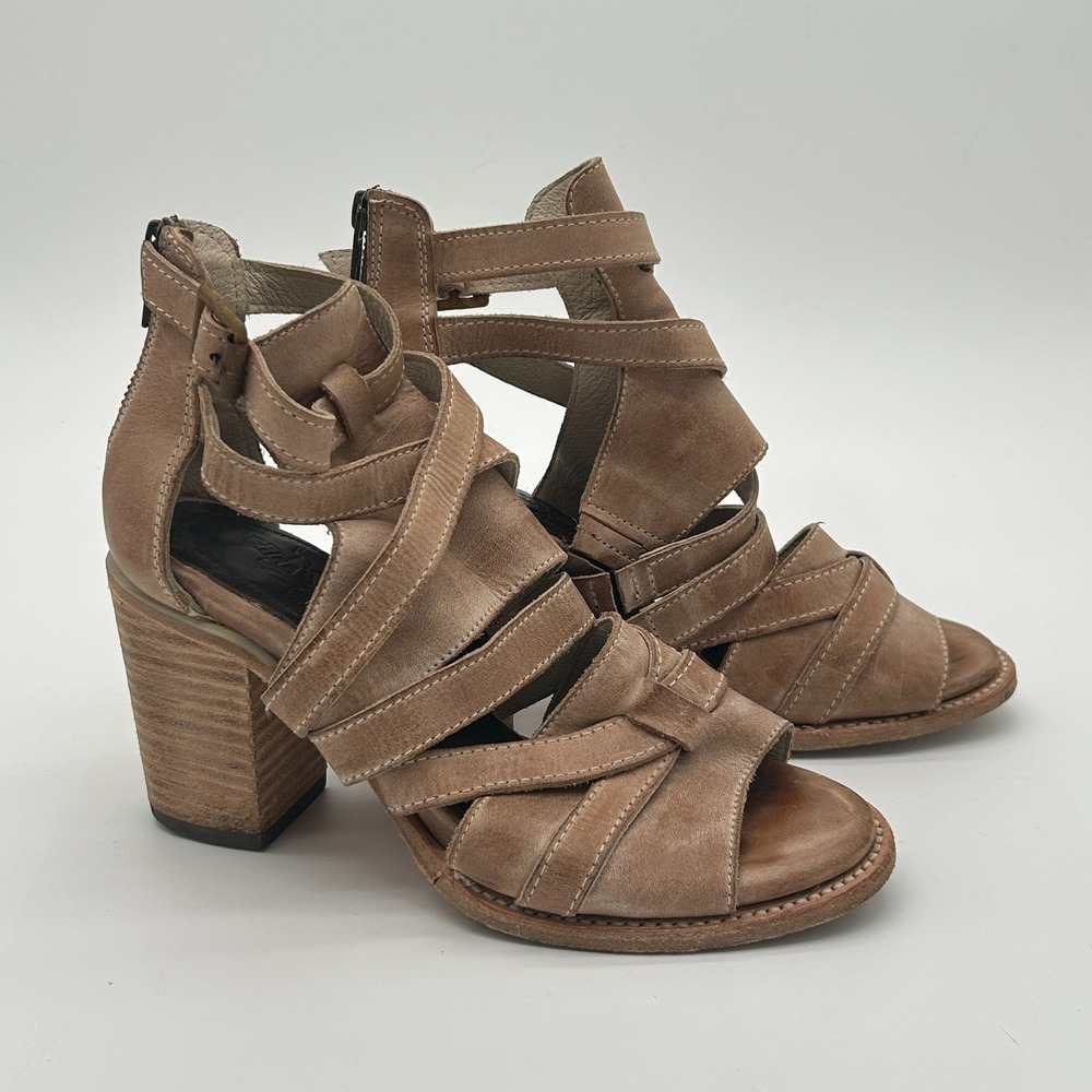 Freebird By Steven Brown Claw Sandal Strappy Genuine Leather Boho Gladiator 8 - Picture 5 of 9